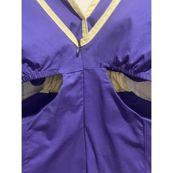 NWT LAAGAM Purple Virgo Dress With Side CutOuts & Small Slit Size L - Picture 4 of 15